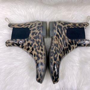 J.Crew | animal print ankle rain booties 8.0 leopard , cheetah print .